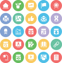 Education bold icons 3 vector