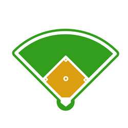 baseball field icon- simple icon vector image