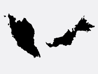 malaysia island map silhouette vector image