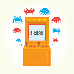 retro arcade machine isolated vector image