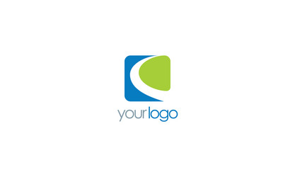 square loop business logo vector image