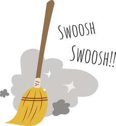 swoosh broom vector image