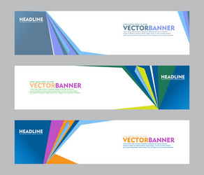 Set of banner design for web brochure vector