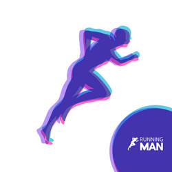 Silhouette of a running man design for sport vector