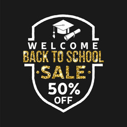 super back to school sale design vector image