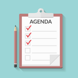 agenda on clipboard vector image