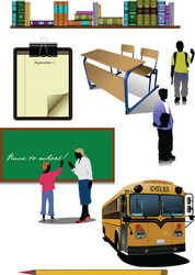 Back to school background vector