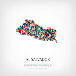 people map country el salvador vector image