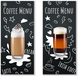 coffee drinks vertical banners vector image