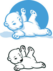 polar bear cub vector image