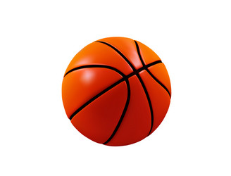 basketball ball isolated on a white vector image