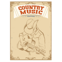 musician playing guitarcountry music festival vector image