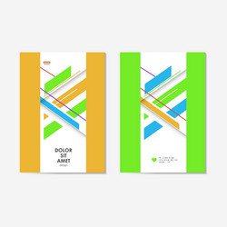 brochures template with abstract design lines vector image