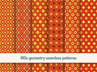 wavy 60s patterns vector image