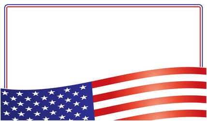 usa flag wave patriotic frame vector image