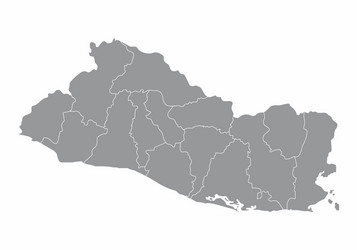 El salvador departments map vector