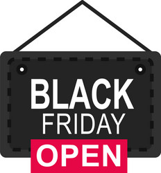 black friday open shop door board special season vector image