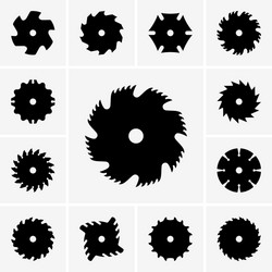 circular saw blades vector image