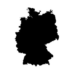 Map germany isolated black vector