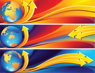 globe banner vector image