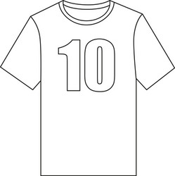 Line art black and white t-shirt vector