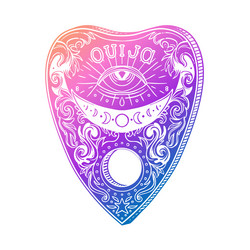 heart-shaped planchette for spirit talking board vector image