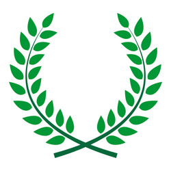 Award laurel wreath winner leaf label symbol vector