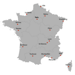 detailed map of the france vector image