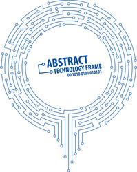 abstract technology round frame vector image