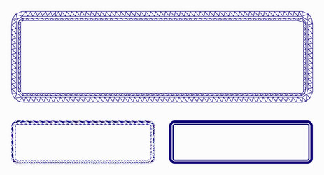 double rounded rectangle frame mesh wire vector image