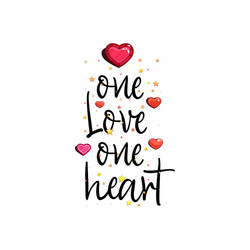 One love heart vector