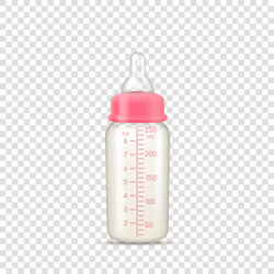 baby feeding bottle realistic vector image