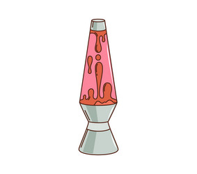 cartoon retro groovy lava lamp 70s hippie symbol vector image