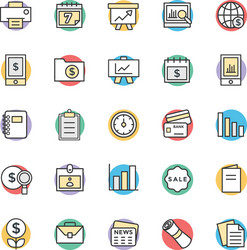 finance cool icons 5 vector image