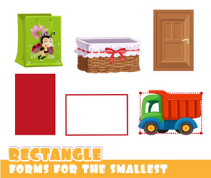 forms for smallest rectangle and objects vector image