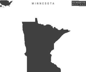 minnesota us state map isolated on white vector image