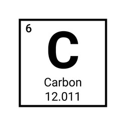 carbon table element icon periodic vector image