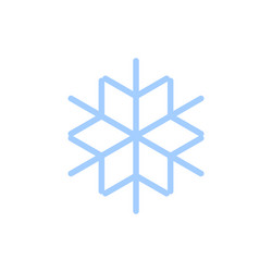 snowflake icon blue silhouette snow flake sign vector image