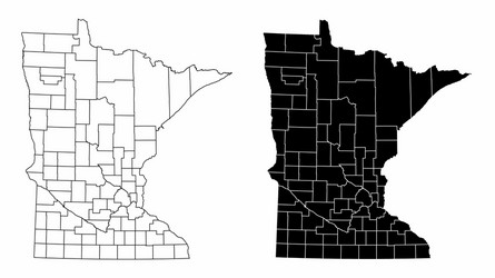 minnesota county maps vector image