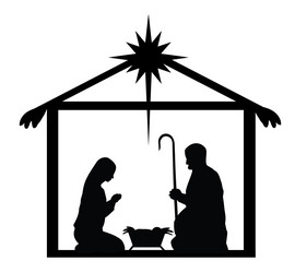 nativity scene vector image