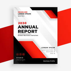 stylish red company annual report business vector image