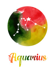 aquarius sign vector image