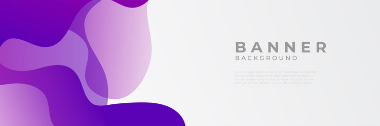 Abstract modern purple horizontal web banner vector