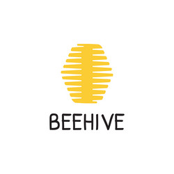 simple beehive logo design vector image