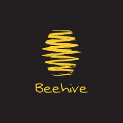 abstract beehive logo design vector image