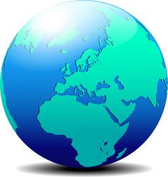 europe globe world vector image