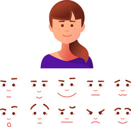 face icon in flat style vector image