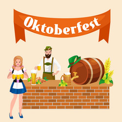 beer festival oktoberfest celebrations retro style vector image