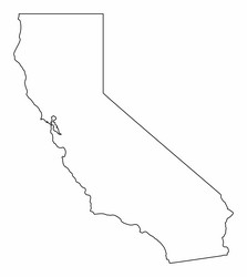 california state map vector image