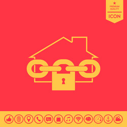 home lock icon vector